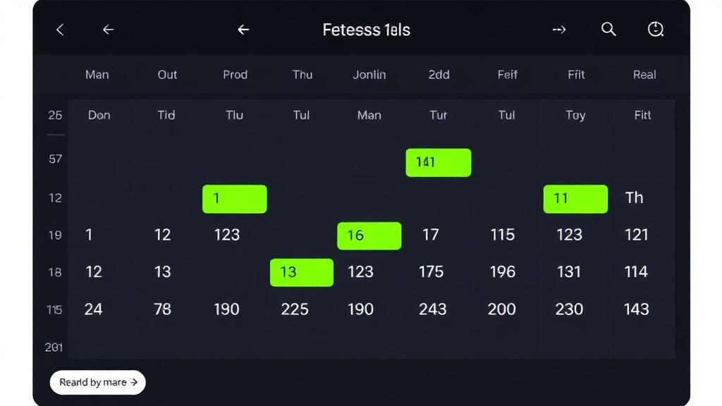 Booking calendar showing available time slots